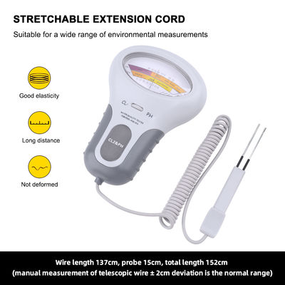Testador CL2 2 em 1 Qualidade da Água PH & Cloro PC-102 - Dispositivo de Teste de Qualidade da Água para Piscinas e Aquários