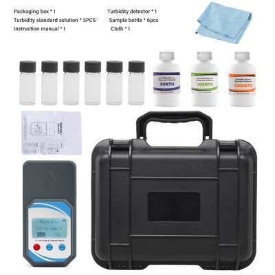 Medidor de turbidez digital portátil 0-1000 NTU ±0,8% de precisão