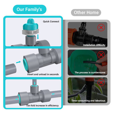 Sistema de irrigação por micro-espelhamento inteligente - Kit de irrigação por gotejamento automático e eficiente e de poupança de água com fácil instalação DIY para aplicações versáteis