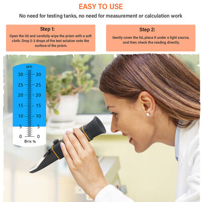 Yieryi Dual-Scale Brix 0-32% & SG 1.000-1.120 Refractômetro com ATC e Prisma de Vidro Óptico de Alta Qualidade para Cerveja e Vinho