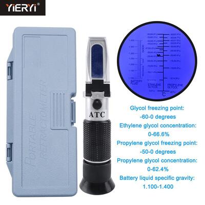 Handheld 0-66.6 Brix Range High Accuracy 0.01% Refractometer for Ethylene and Propylene Glycol Testing