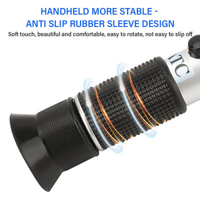 Refratômetro Brix Portátil com Faixa de 0-40% Brix e Compensação Automática de Temperatura para Teste de Vinho, Mosto e Açúcar