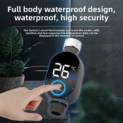 Termômetro Inteligente de Chuveiro YIERYI com Display Digital LED e Alertas de Temperatura Codificados por Cores para Segurança no Banheiro Sem Necessidade de Bateria