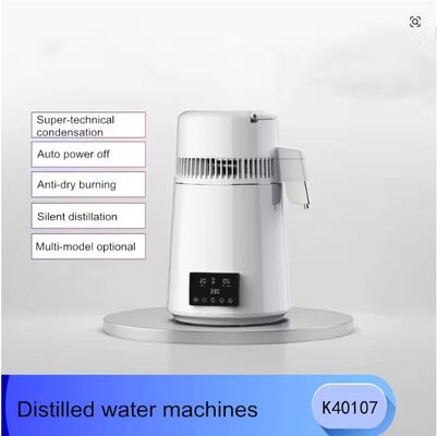 Fuyao K40107 750W 4L Capacidade SUS304 máquina de água destilada de aço inoxidável para uso doméstico, laboratorial e odontológico