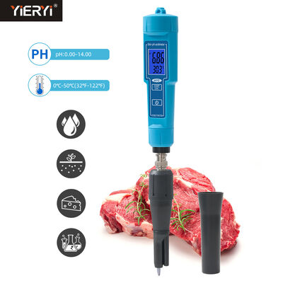 2 em 1 medidor de pH digital com ecrã LED e precisão de 0,01pH para carne de frutas descascadas