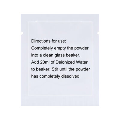Solução de enchimento de pH de pó de alta pureza de KCl 20 ml para calibração do medidor de pH com suporte personalizado OEM