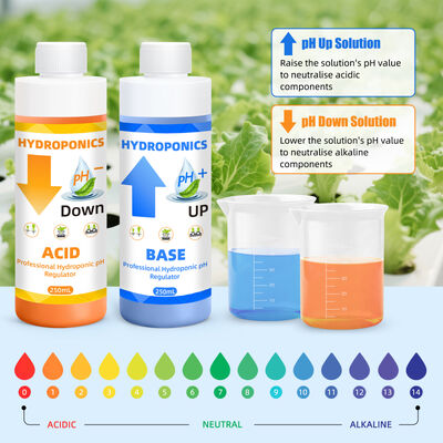 Kit de Ajuste de pH Hidropônico com Capacidade de 250mL para Absorção Ótima de Nutrientes pelas Plantas e Fórmula Estável