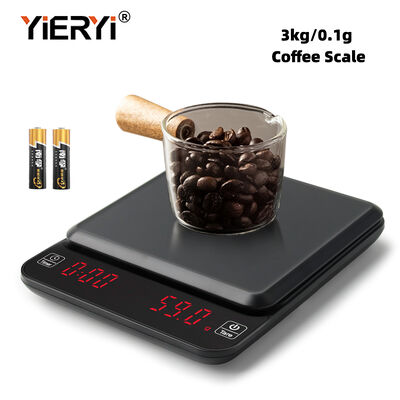 Balança de Café com Display LED de Alta Precisão 0.1g e Capacidade de 3kg para Uso em Cozinha Eletrônica