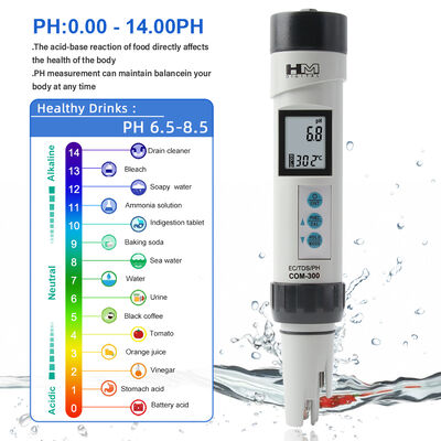 Medidor Digital de ORP à Prova d'Água IP-67 com Faixa de 0,0-14,0 PH e Painel de Display LCD para Teste Preciso da Qualidade da Água