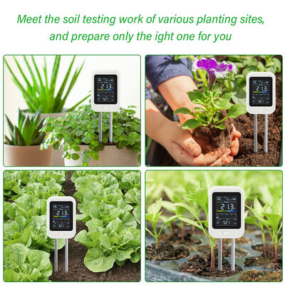 6-in-1 Soil Test Meter with LCD Backlit Screen and Type-C USB Charging for Accurate Soil Analysis