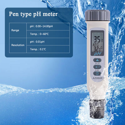 Medidor de pH digital de alta precisão com calibração automática em 3 pontos para ensaios portáteis da qualidade da água