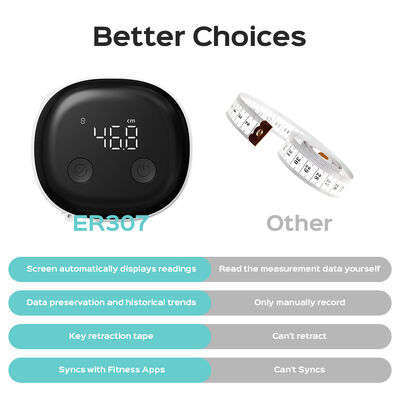 Banda de medição corporal inteligente Bluetooth com precisão de ±0,2%, tipo-C recarregável e ecrã LED para medições precisas