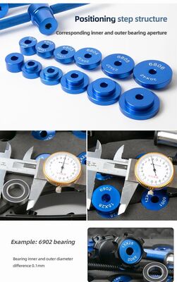 Universal Bicycle Bearing Press Removal Tool Kit 18 Piece Aluminum Alloy Set For Hub Bottom Bracket Suspension Pivot Maintenance
