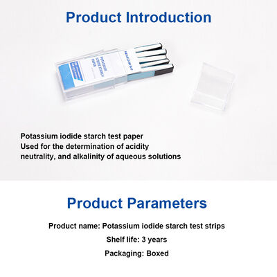 Papel de teste de amido de iodeto de potássio newstar 100 tiras/caixa para detecção de agentes oxidantes tiras de teste químico de laboratório
