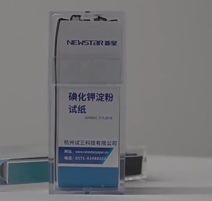 Papel de teste de amido de iodeto de potássio newstar 100 tiras/caixa para detecção de agentes oxidantes tiras de teste químico de laboratório