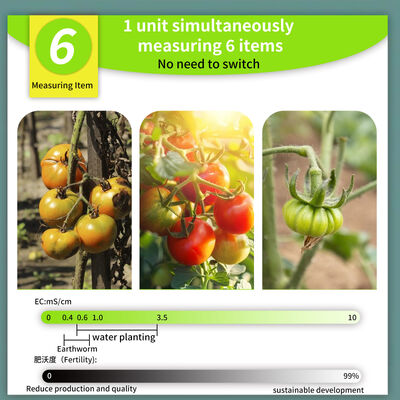 6- In -1 Soil Tester Soil / EC / Humidity / Fertility / Light / Temperature Soil Ph Meter
