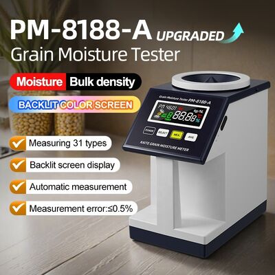PM-8188-A Teste de densidade de grãos de alta frequência de condensador de umidade em massa com ecrã de cores retroiluminado EU / US / UK Plug