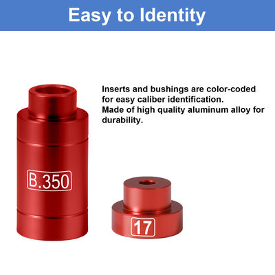 Kit de Comparador de Calibre de Precisão Com 14 Insertos de Balas e 6 Comparador Universal de Medidor de Espaço de Cabeça de Bushing para.17-.45 Calibre Reloading