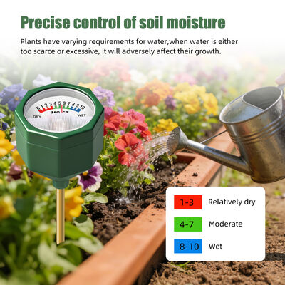 YIERYI Análogo sem bateria medidor de umidade do solo com precisão de sonda de metal 0-10 escala de higrômetro para jardim de vasos de plantas de cultivo