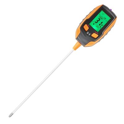 6 em 1 Tester Digital de Solo Monitor de Umidade/PH/Luz solar/Temperatura Com LCD de luz de fundo Para Plantação de Horta