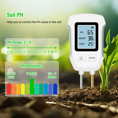 Lâmpadas LCD 3 em 1 Flores de jardim Sensor Plantas Ácido Detector de umidade PH Meter Tester de umidade do solo