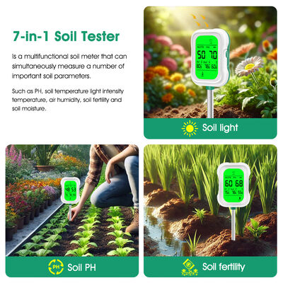 Teste de solo de precisão 7 em 1 para saúde ideal das plantas para jardineiros