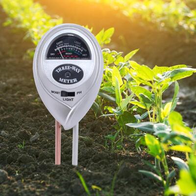 3 em 1 pH do solo Água Humidade medidor Acidez Umidade Luz solar Flores de jardim Flores Humidade Tester Instrumento