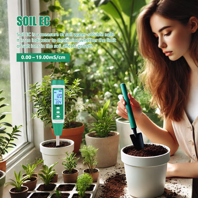 Teste de salinidade do solo para jardinagem