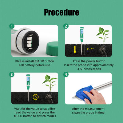Teste de salinidade do solo para jardinagem