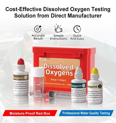 YIERYI Kit de ensaio de oxigénio dissolvido 2-10mg/l 120 Ensaios para a Monitorização Industrial da Qualidade da Água na Aquicultura
