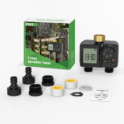 Controlador de irrigação digital recarregável de ligação de latão de trabalho pesado Controlador de sprinkler automático com desativação manual