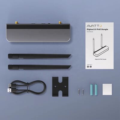 YIERYI Zigbee 3.0 PoE Dongle Gateway Hub para Home Assistant Zigbee2 MQTT ESP32+CC2652P Dual 5dBi Antennas Tipo-C/PoE Alimentado