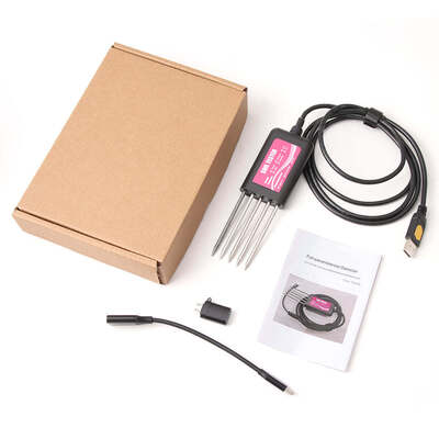 YIERYI Testador de Solo USB 8 em 1 com Monitoramento em Tempo Real de pH, Umidade, NPK, EC, Temperatura e Sensor de Fertilidade para Android HarmonyOS