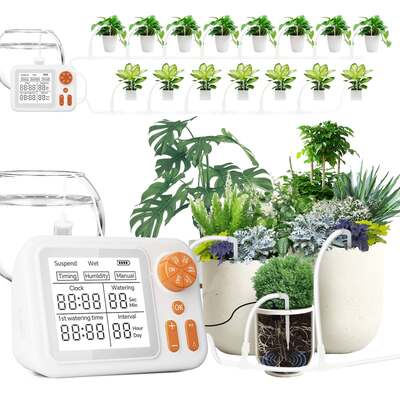 Detector de umidade de solo inteligente para interiores Dispositivo de rega automática Sistema de irrigação por gotejamento programável para flores em pote Ervas