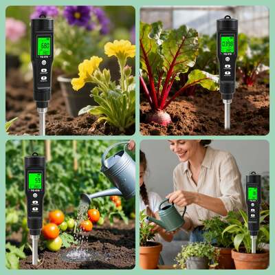 Teste de pH do solo Nitrogénio Fósforo Potássio CE Fertilidade Temperatura Umidade do solo