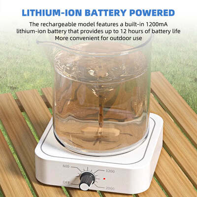 Mini-Mixidor Magnético, Misturador Portátil de Líquidos Carregado por USB, Velocidade Ajustável 200-2000 RPM, Capacidade 1,0-1,5-L, Equipamento de Mistura Magnética de Laboratório de Baixa Tensão
