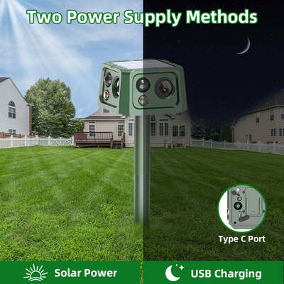 SJZ‐088 Novo repelente de roedores a energia solar de quatro lados