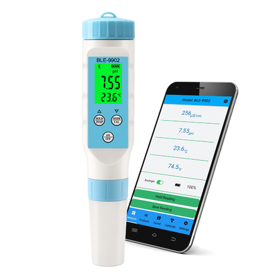 YierYi BLE-9902 Medidor de pH digital 3 em 1 com Bluetooth da Yieryi   Perfeito para testar EC, temperatura e pH em piscinas, tanques de peixes e sistemas hidropônicos