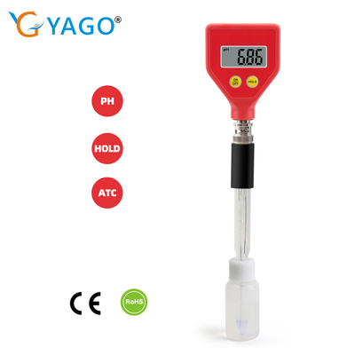 Teste de pH de água e solo PH-98108 caneta portátil de pH digital com ATC e ecrã LCD