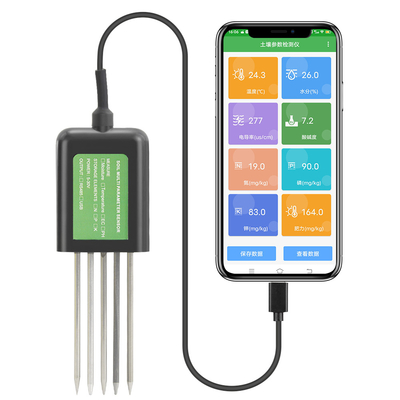 7-em-1 Sensor de Solo USB Tester de Solo Agricultura Solo CE PH NPK Contador de Nutrientes Para Android