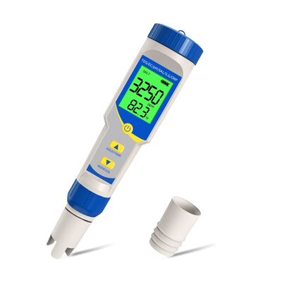 Testador Digital Multifuncional 7 em 1 de Água com Sonda de Alta Precisão e Tela LCD Retroiluminada para Teste de Qualidade de Água de Piscinas e Aquários