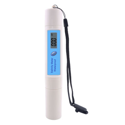 Medidor digital de salinidade à prova d'água com faixa de medição de 0 a 199,9ppt e compensação de temperatura de 0 a 50°C