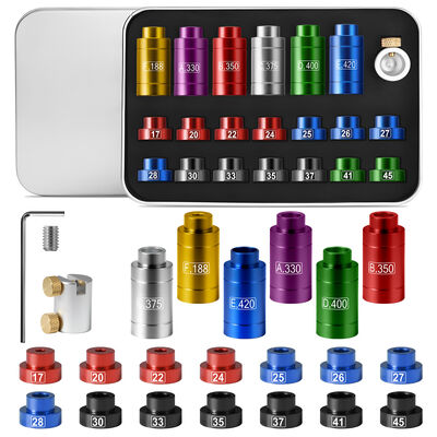 Kit de Comparador de Calibre de Precisão Com 14 Insertos de Balas e 6 Comparador Universal de Medidor de Espaço de Cabeça de Bushing para.17-.45 Calibre Reloading