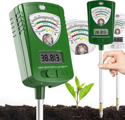 Analisador de solo digital 7 em 1 com display LCD para monitoramento preciso de PH de umidade de luz de jardim