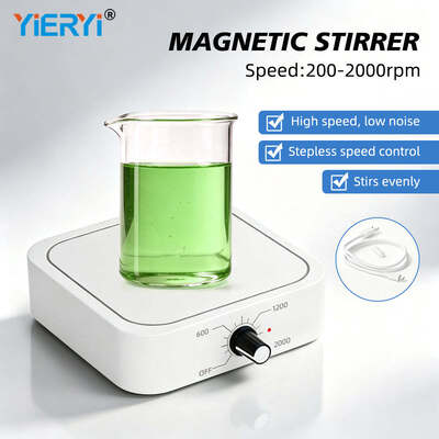 Mini-Mixidor Magnético, Misturador Portátil de Líquidos Carregado por USB, Velocidade Ajustável 200-2000 RPM, Capacidade 1,0-1,5-L, Equipamento de Mistura Magnética de Laboratório de Baixa Tensão